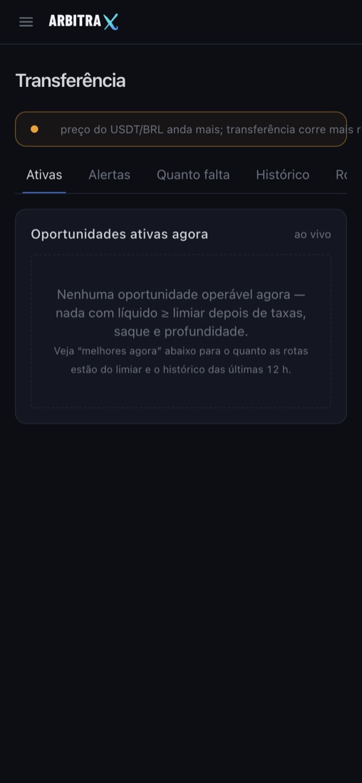 Arbitrax no celular